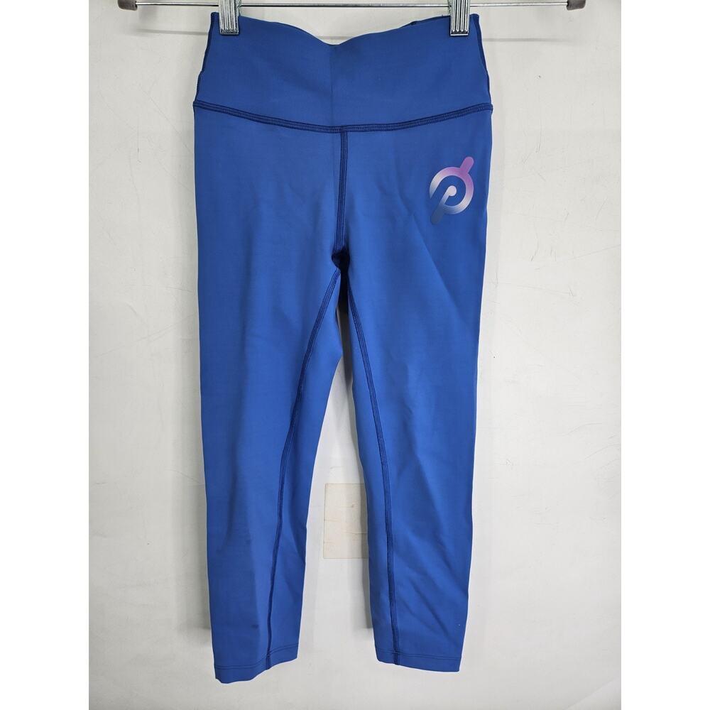 Peloton Move Mission Capri Leggings In Blue Women Size XS Active Stretch Running